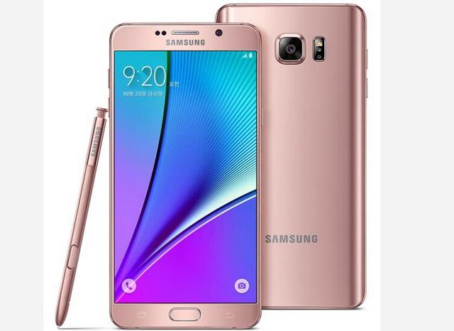 三星發(fā)布粉金版Galaxy Note 5 阻擊蘋果入侵