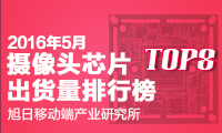 2016年5月攝像頭芯片出貨量排行榜 TOP8