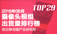 2016年6月攝像頭模組出貨量排行榜