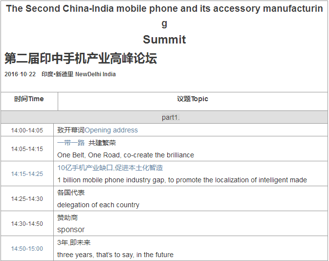 2016第二屆印中手機產(chǎn)業(yè)高峰論壇即將開幕