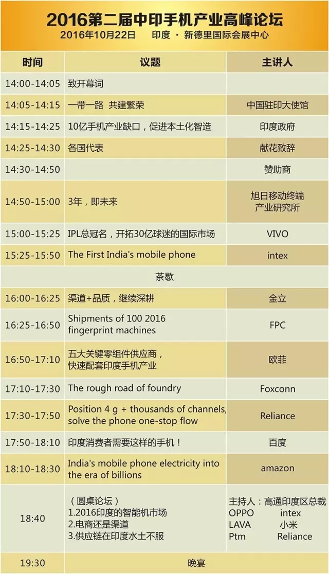 印度手機(jī)產(chǎn)業(yè)博覽會(huì)流程及參會(huì)名單