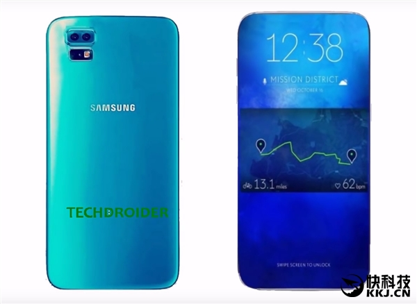 三星Galaxy S8概念圖出爐：無邊框+正面指紋識別