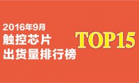 2016年9月觸控芯片出貨量排行榜