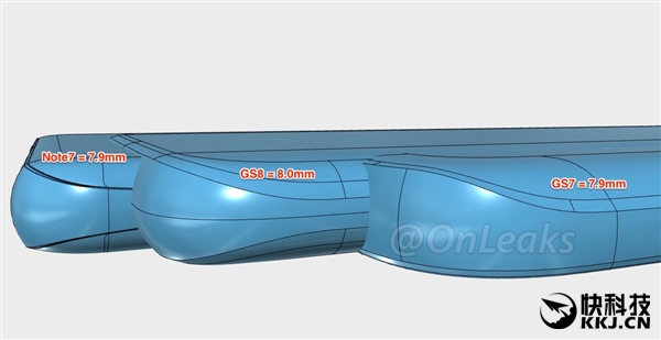 Galaxy S8工程圖曝光:攝像頭僅凸起0.2毫米