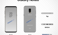 全面屏的屏下指紋或?qū)崿F(xiàn) 三星Note 8最新渲染圖曝光