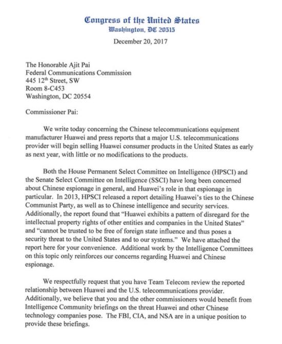 AT&T不賣華為手機(jī)皆因一封信？華為：仍會在美推新品