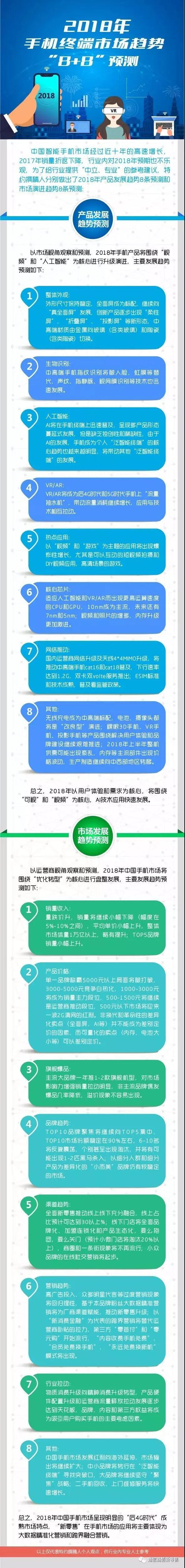 2018年手機終端市場趨勢&ldquo;8+8&rdquo;預(yù)測