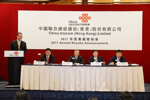 聯(lián)通2017年財報:4G用戶凈增7033萬戶 凈利同比增647.1%