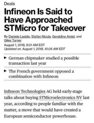 重磅！剛剛，英飛凌宣布收購ST！