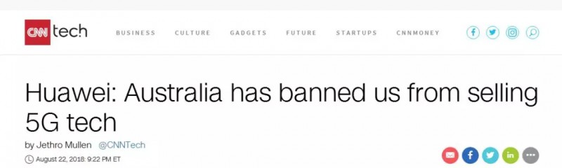 華為回應(yīng)澳5G市場(chǎng)被禁:澳政府違背公平競(jìng)爭(zhēng)和非歧視原則