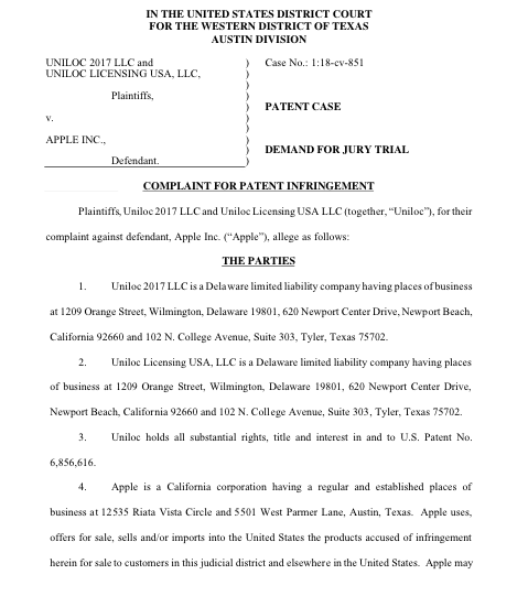 蘋果再次被專利流氓盯上，這次幾乎全部蘋果產(chǎn)品&ldquo;遭殃&rdquo;