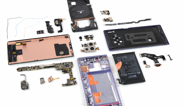 華為Mate 30 Pro 5G元器件拆解，整機估值僅2799元